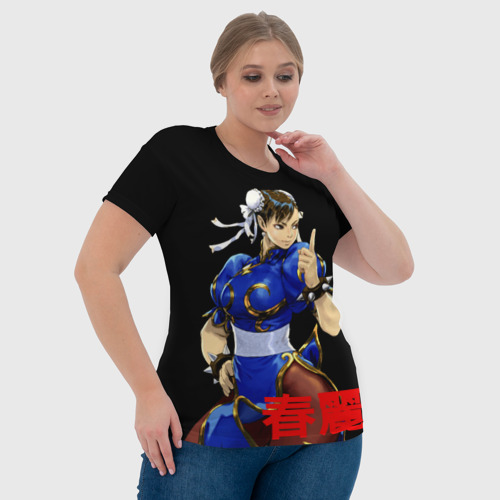 Женская футболка 3D Chun-Li, цвет 3D печать - фото 6