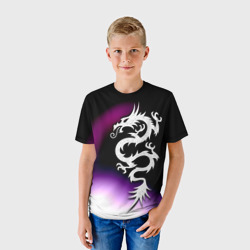 Детская футболка 3D Когтистый Дракон - трайбл - фото 2
