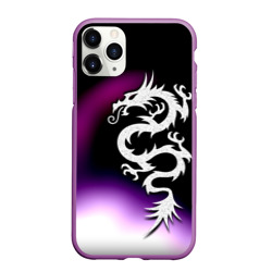 Чехол для iPhone 11 Pro Max матовый Когтистый Дракон - трайбл