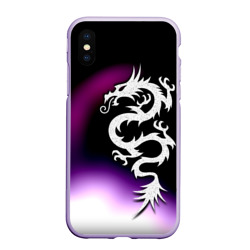 Чехол для iPhone XS Max матовый Когтистый Дракон - трайбл