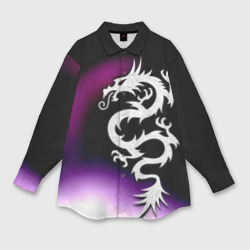 Женская рубашка oversize 3D Когтистый Дракон - трайбл