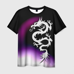Мужская футболка 3D Когтистый Дракон - трайбл