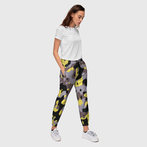Женские брюки 3D Камуфляж Yellow Stinger, цвет 3D печать - фото 5