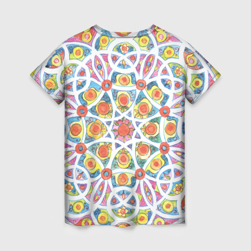 Женская футболка 3D Кружевной узор мандала, цвет 3D печать - фото 2