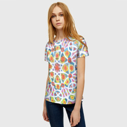 Женская футболка 3D Кружевной узор мандала - фото 2