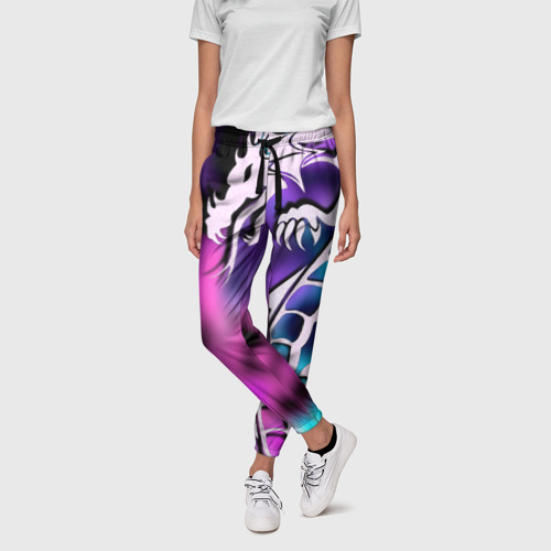 Женские брюки 3D Трайбл дракон, цвет 3D печать - фото 3