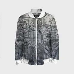 Детский бомбер 3D Electronic pixel camouflage