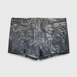 Детские купальные плавки 3D Electronic pixel camouflage