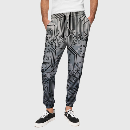 Мужские брюки 3D Electronic pixel camouflage, цвет 3D печать - фото 4