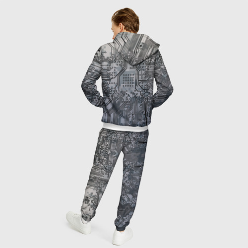 Мужской костюм 3D Electronic pixel camouflage, цвет белый - фото 4