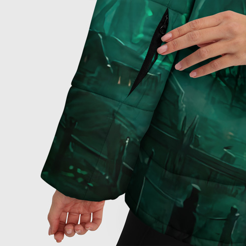 Женская зимняя куртка Oversize Причал у болота, цвет светло-серый - фото 6