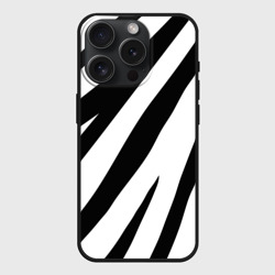 Чехол силиконовый для Apple iPhone 15 Pro матовый Камуфляж зебры