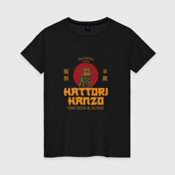 Женская футболка хлопок Hattori hanzo убить билла