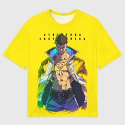 Женская футболка oversize 3D Взрослый Дэвид - Киберпанк аниме