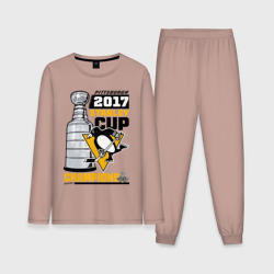 Мужская пижама с лонгсливом хлопок Питтсбург Пингвинз НХЛ