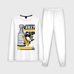 Мужская пижама с лонгсливом хлопок Питтсбург Пингвинз НХЛ