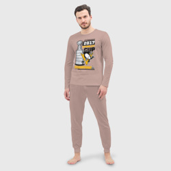 Мужская пижама с лонгсливом хлопок Питтсбург Пингвинз НХЛ - фото 2