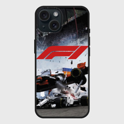 Чехол силиконовый для Apple iPhone 15 матовый Формула 1 - ни за что, блин!
