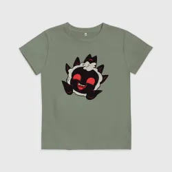 Детская футболка хлопок Cult of the Lamb - овечка злобно смеётся