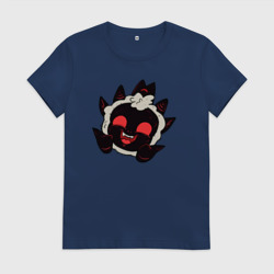 Женская футболка хлопок Cult of the Lamb - овечка злобно смеётся