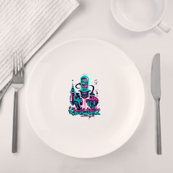 Набор: тарелка + кружка Пришелец с мозгом в руке - фото 2