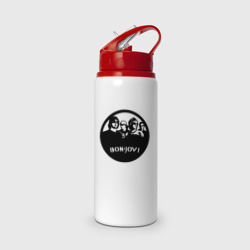 Бутылка для воды с трубочкой Bon Jovi rock