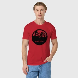 Мужская футболка хлопок Bon Jovi rock - фото 2