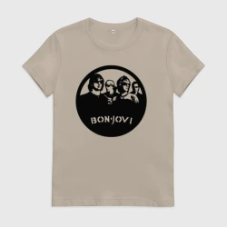 Женская футболка хлопок Bon Jovi rock