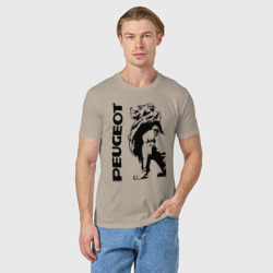 Мужская футболка хлопок Peugeot лев - фото 2