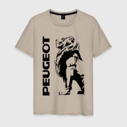 Мужская футболка хлопок Peugeot лев