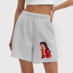 Женские шорты oversize футер хлопок Мисато Кацураги ahegao - фото 2