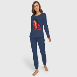 Женская пижама с лонгсливом хлопок Мисато Кацураги ahegao - фото 2