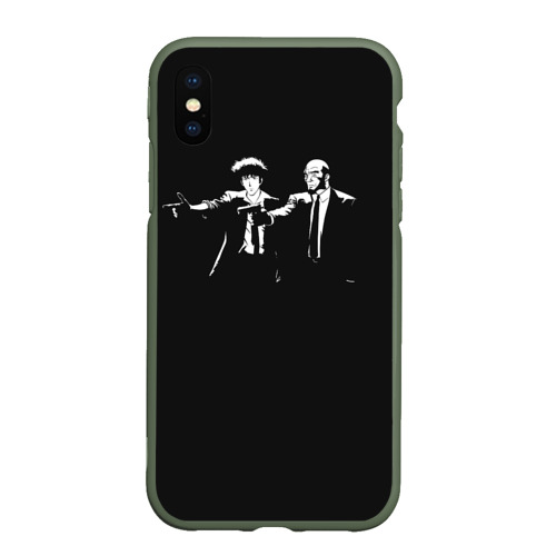 Чехол для iPhone XS Max матовый Cowboy Bebop, цвет темно-зеленый