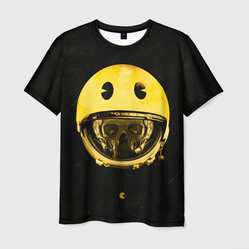 Мужская футболка с принтом Space pac-man, вид спереди №1