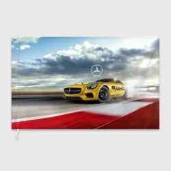 Флаг 3D Mercedes AMG V8 Biturbo на трассе