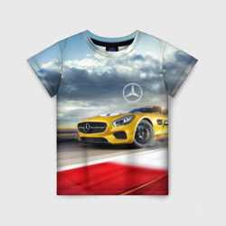 Mercedes AMG V8 Biturbo на трассе – Детская футболка 3D с принтом купить со скидкой в -33%