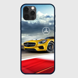 Чехол для iPhone 12 Pro Max Mercedes AMG V8 Biturbo на трассе