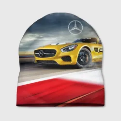 Шапка 3D Mercedes AMG V8 Biturbo на трассе