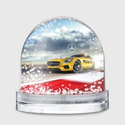 Игрушка Снежный шар Mercedes AMG V8 Biturbo на трассе