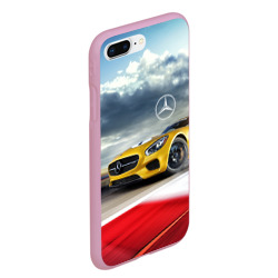 Чехол для iPhone 7Plus/8 Plus матовый Mercedes AMG V8 Biturbo на трассе - фото 2