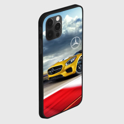 Чехол для iPhone 12 Pro Max Mercedes AMG V8 Biturbo на трассе - фото 2