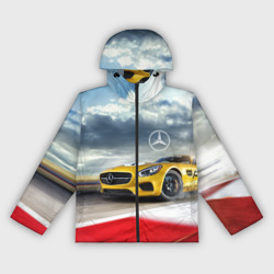 Женская ветровка 3D Mercedes AMG V8 Biturbo на трассе