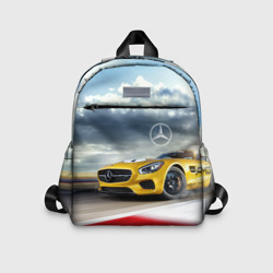 Детский рюкзак 3D Mercedes AMG V8 Biturbo на трассе
