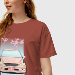 Женская футболка хлопок Oversize Toyota Altezza stance alternative - фото 2