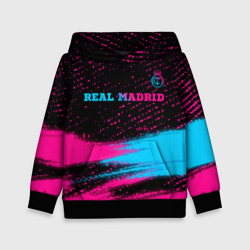 Детская толстовка 3D Real Madrid - neon gradient: символ сверху