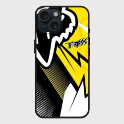 Чехол силиконовый для Apple iPhone 15 матовый Fox Motosport - Cross