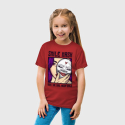 Детская футболка хлопок Девушка с маской - фото 2