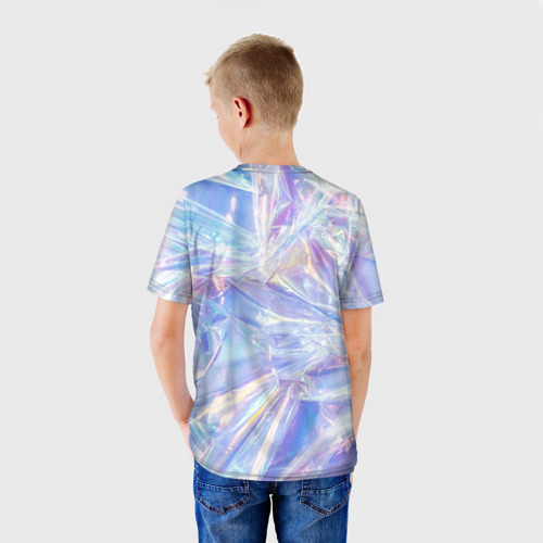 Детская футболка 3D с принтом Текстура из 90-х, вид сзади #2