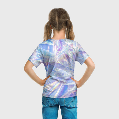Детская футболка 3D с принтом Текстура из 90-х, вид сзади #2