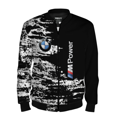 Мужской бомбер 3D BMW M Power - pattern, цвет черный